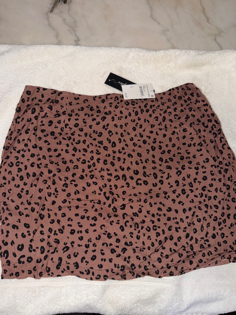 Leopard Print Mauve Pink Mini Skirt - Casual High-Waist Style